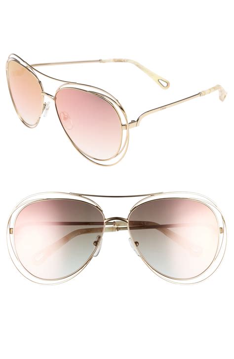 Women's Chloé Aviator Sunglasses 